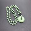 New Chinese Wushi Pai Pendant Necklace: Imitation Jade Stone Xinjiang Hetian Jade Ping'an Pai Glass Pendant for All Genders