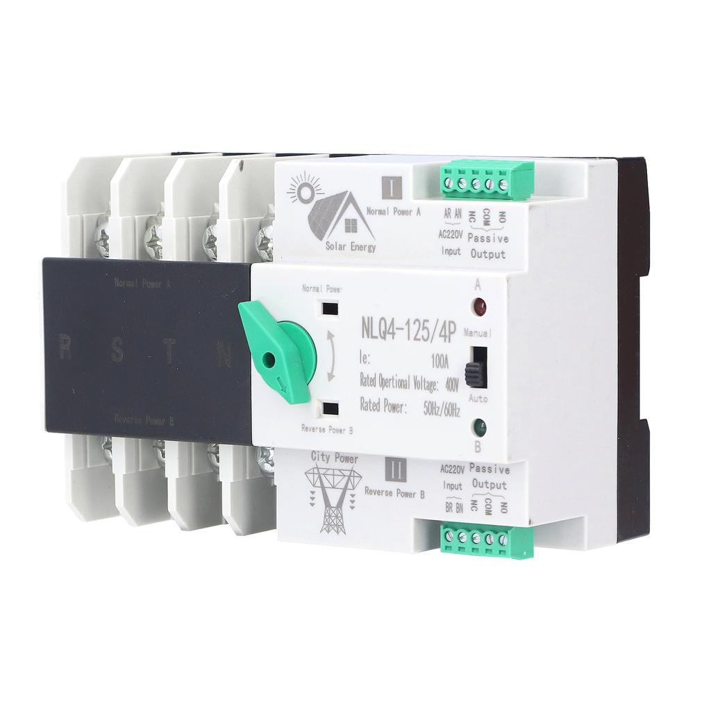 Comutator de transfer automat cu dublă putere, controler rapid cu circuit milisecundă NLQ4?1254P 100A 220V