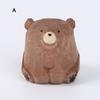 Mini Wooden Bear Figurine Handcrafted Miniature Polar Bear Animal Figurines Office Home Decor Art Carving Work
