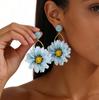 Fashionable Three-dimensional Floral Pendant Earrings, Niche and Exaggerated Earrings, Spring and Summer Dopamine Sweet