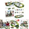 Explore The 144pcs Dinosaur Dino World Kid Flexible Race Car Track Play Set