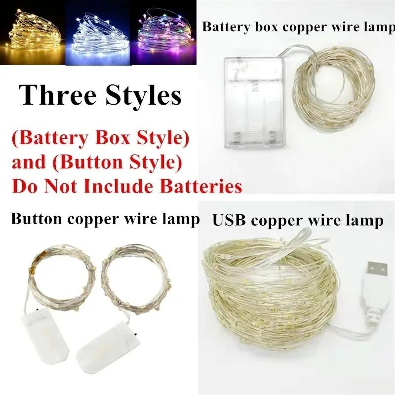 Fairy Light String Led Copper Wire String Light 1/2/3/5/10/30M USB/Battery Powered For Bedroom Garden Party Wedding Decoration
