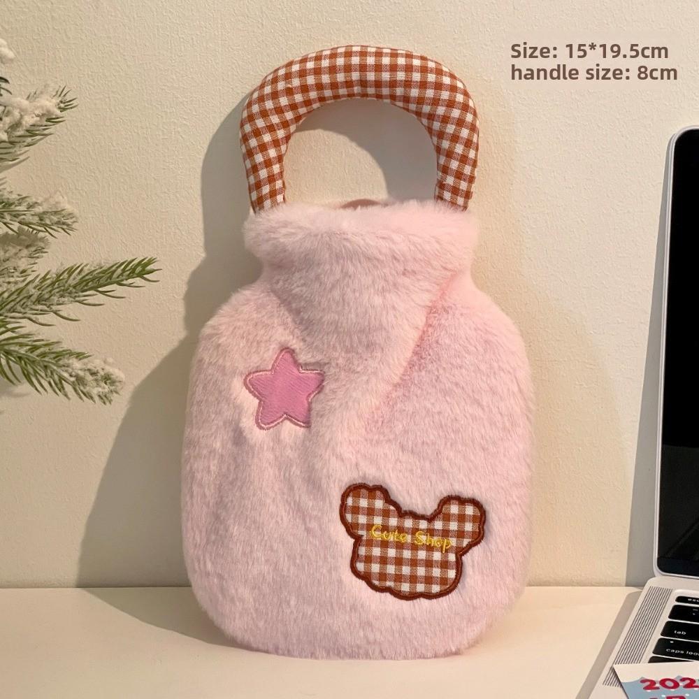 Plush Fleece Hot Water Bottle 400ml Hand Feet Warmer  for Hot and Cold Compress