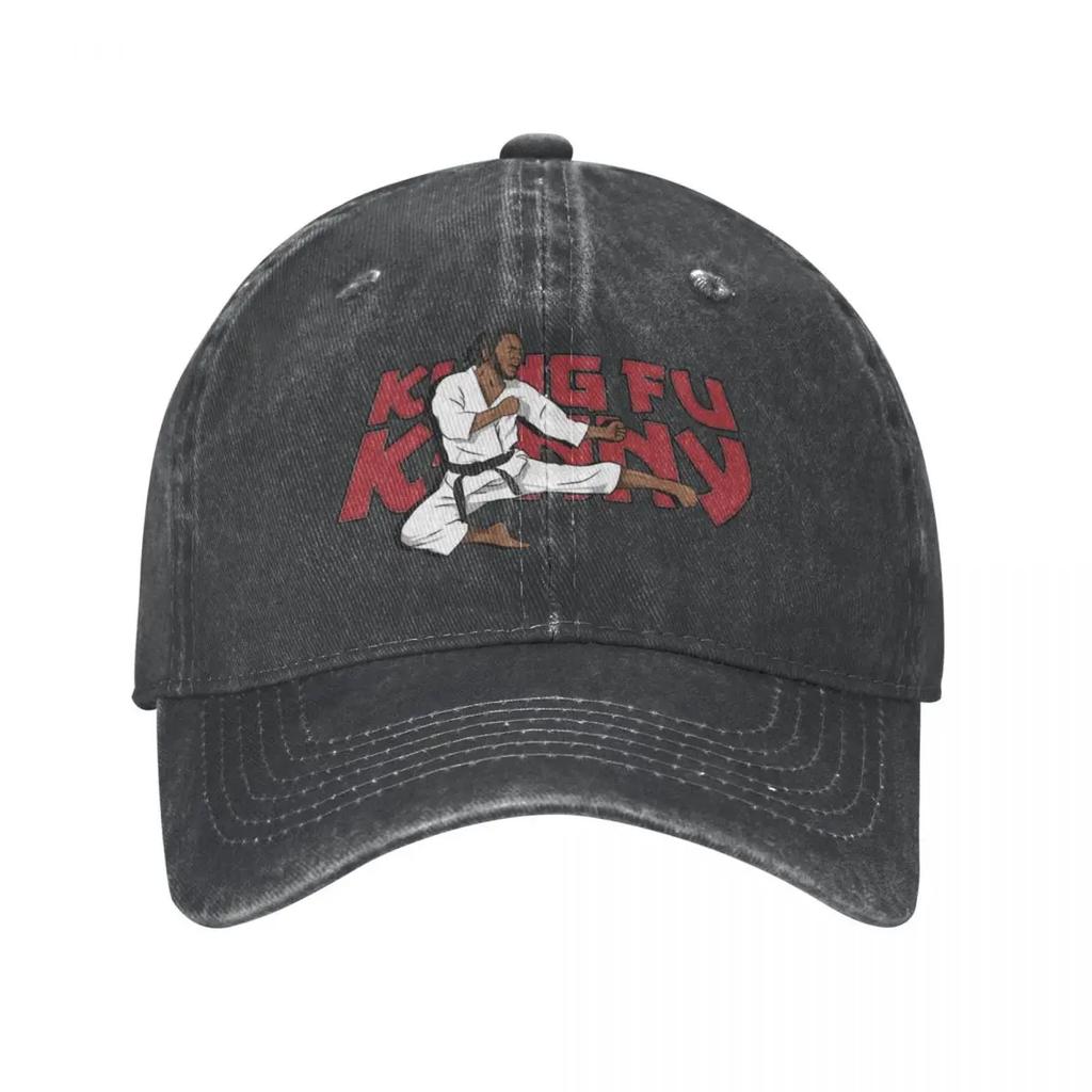 Kendrick Lamar Kung Fu Kenny Washed Denim Baseball Cap Snapback Cowboy Hat Men Women Cap Casquette Gorras