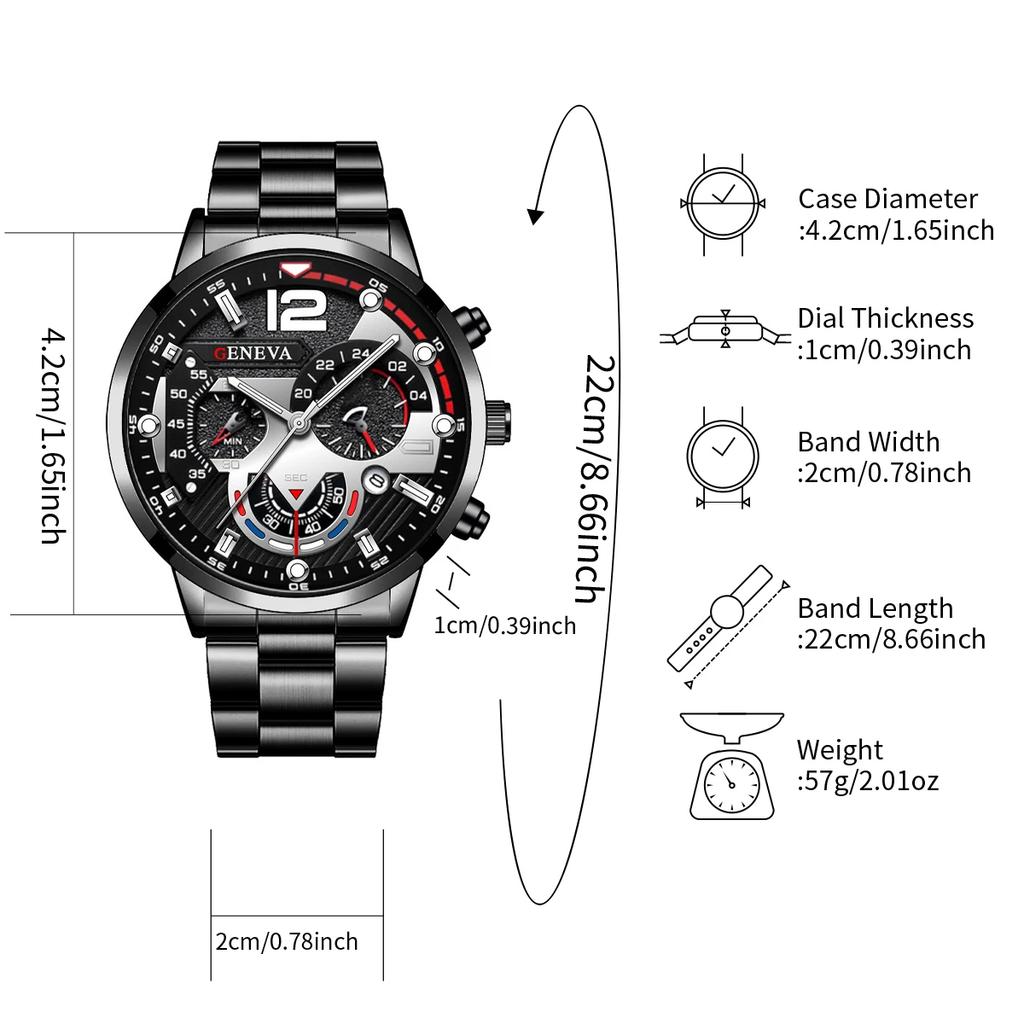 3 STÜCKE Herren Business Uhren Mode Stahlband Herren Analog Quarzuhren Set Relogio Masculino Reloj Hombre