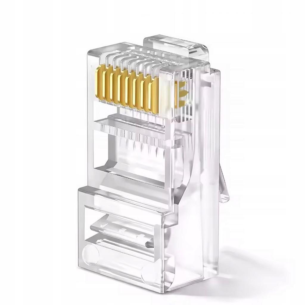 Rosfix Wtyki RJ45 5e PureCopper – Wtyki Sieciowe UTP | 100 Szt. | Kategoria 5e | 8P8C | Czysta Miedź | Do LAN i Patch Paneli