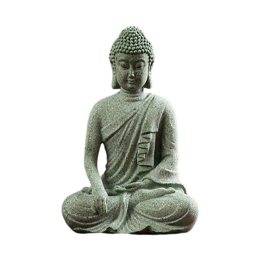Craft Fish Tank Statue Sandstone Buddha Figurine Buddha Zen Sculpture  Fish Tank Accessories