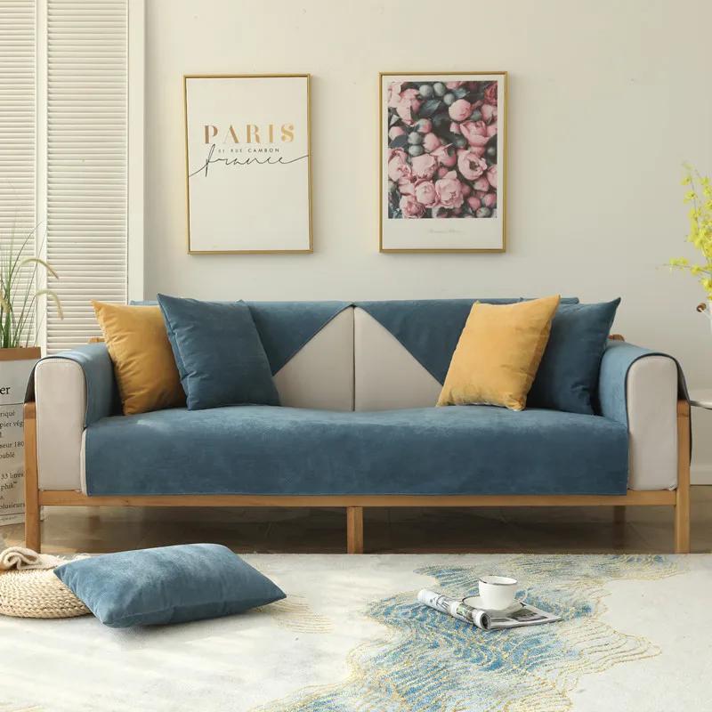 Four Seasons Universal Waterproof Sofa Cover Sofa Pet Changing Pad Nordic Modern Solid Color Non-slip Covers for Sofa Protective