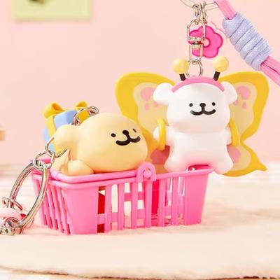 Cartoon Line Puppy Doll Keychain Student Couple Cute Backpack Pendant