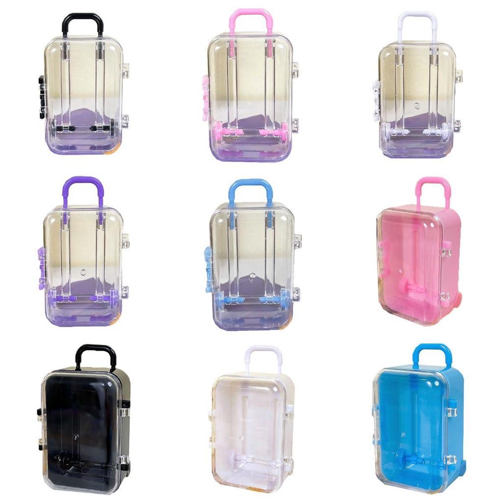 Charming European Style Mini Suitcase Candy Box With Durable Plastic Construction