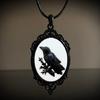 Black Bird Crow Photo Clavicle Chain Jewellery for Women Girls Rope Chain Choker