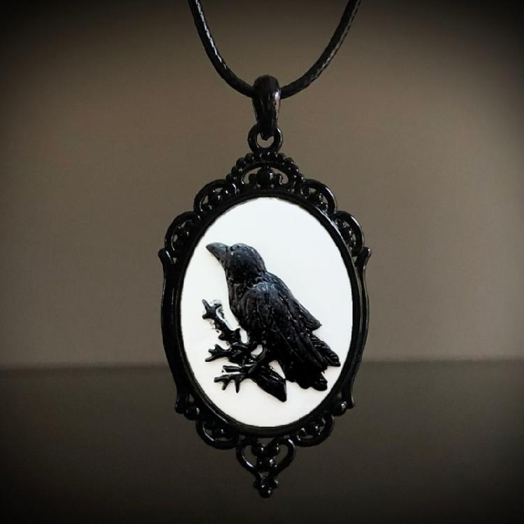 Black Bird Crow Photo Clavicle Chain Jewellery for Women Girls Rope Chain Choker