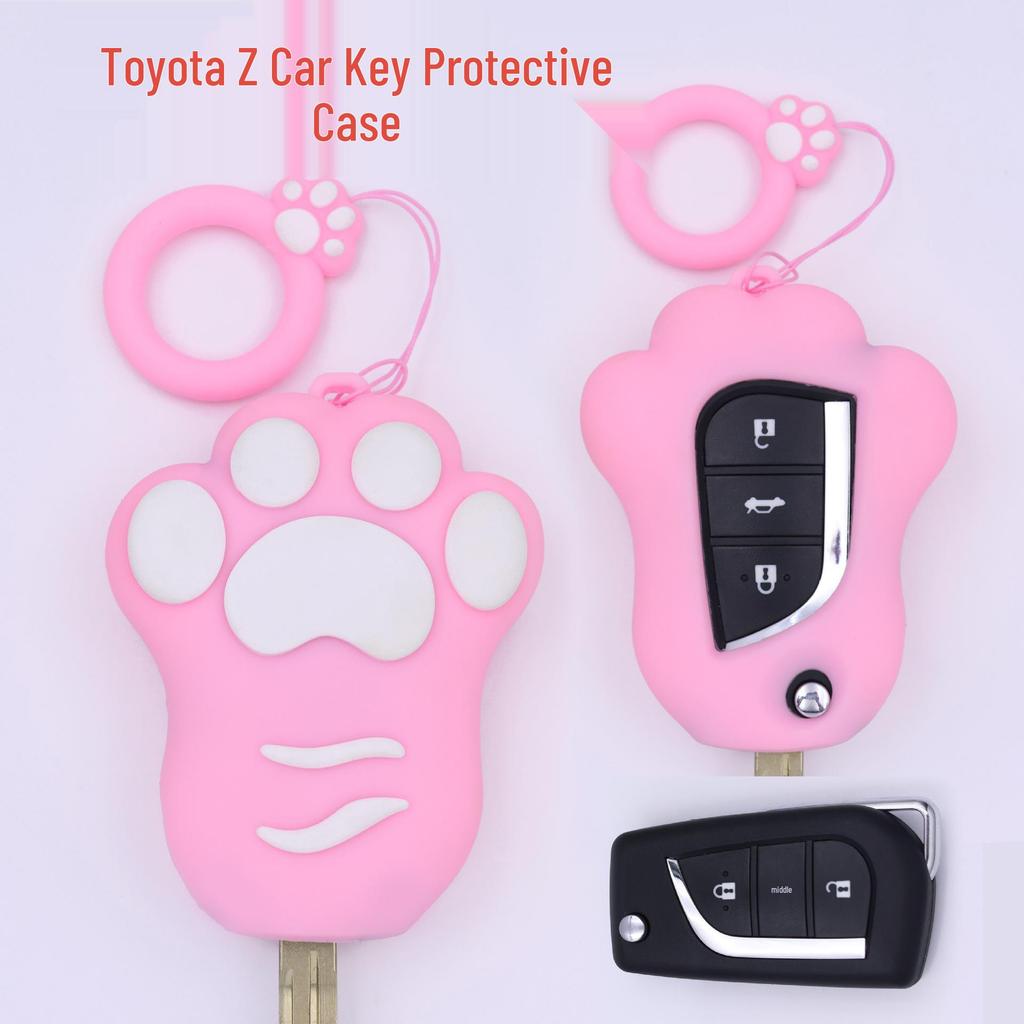 Cat Paw Cartoon Key Cover for Yamaha & Honda Motorcycles