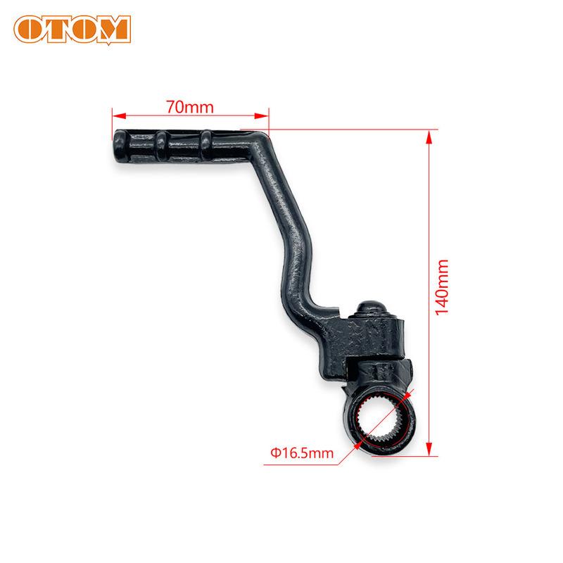 OTOM Motorcycle Starter Lever Foot Pedal Ignition Steel Hole Kick For YAMAHA DT230 MT250 HENGJIAN HJ250 250cc Engine Motocross