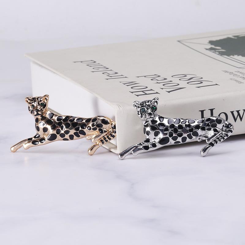 Modeaccessoires Tier Anstecknadel Hochwertige Leopardenbrosche Emailmalerei Öl Gepunktete Geparden-Anstecknadel