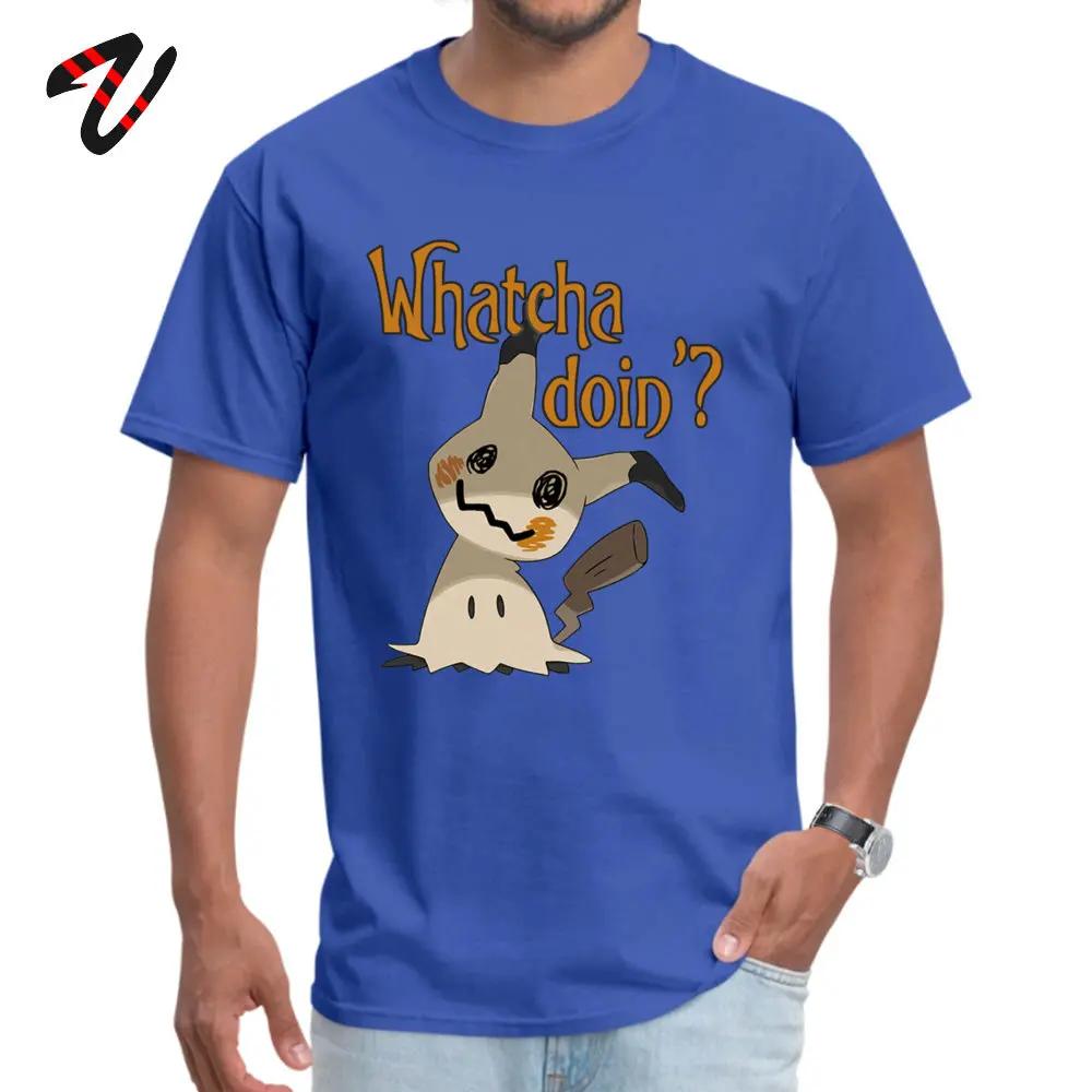Slim Fit Men TShirt Whatcha doin Mimikyu Casual T Shirt Greyhound Short Sleeve Casual Tops Tees ONeck Wholesale Tshirt Funny