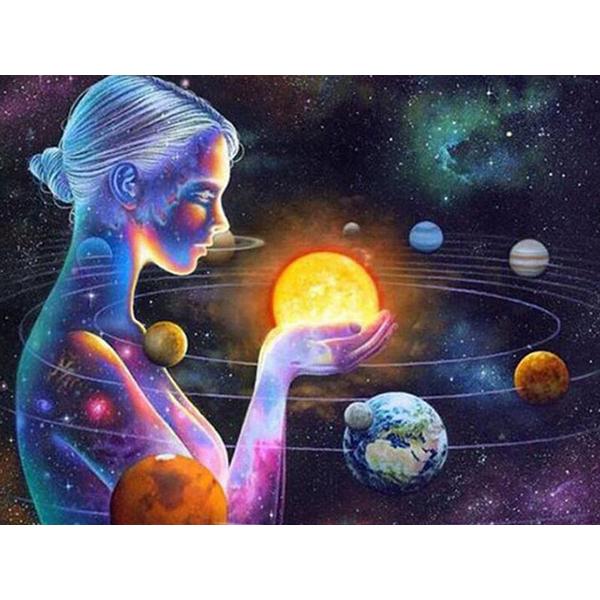 5D DIY Diamond Painting Universe Space Landscape Kit Full Drill Round Embroidery Mosaic Art Picture of Rhinestones Home Decor