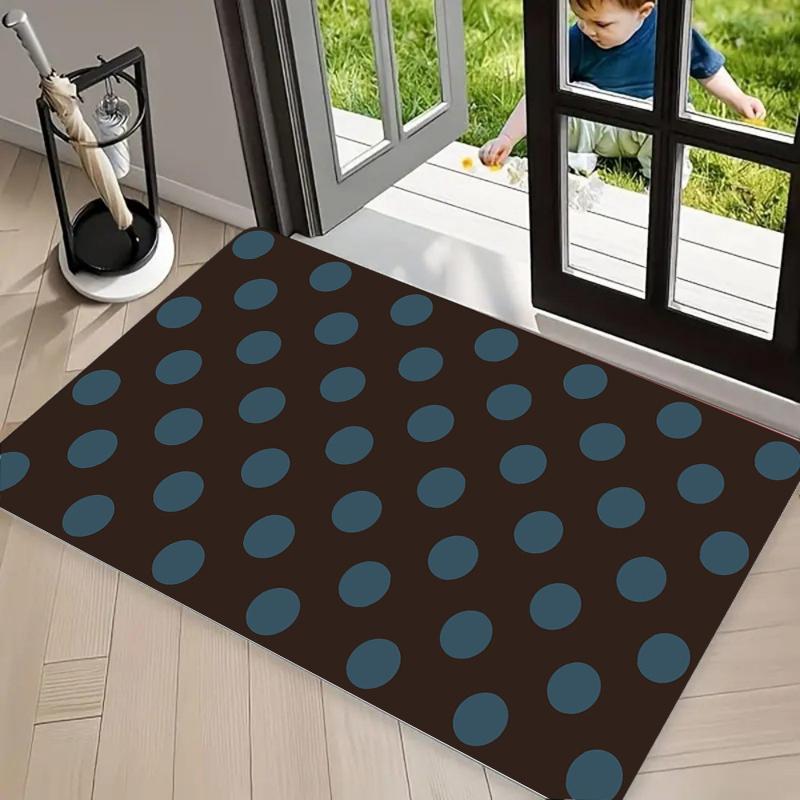 

Classic Polka Dot Rectangle Carpet Retro Dots Pattern Home Decor Mat Non Slip Floor Rug Entryway Doormat Door Mat 40x60cm