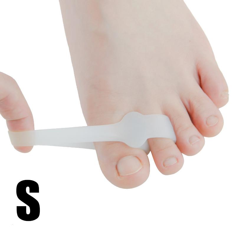 2 шт., силиконовый разделитель для пальцев с двумя отверстиями, защита для пальцев стопы, ортопедический выпрямитель для вальгусной деформации, 2 шт.