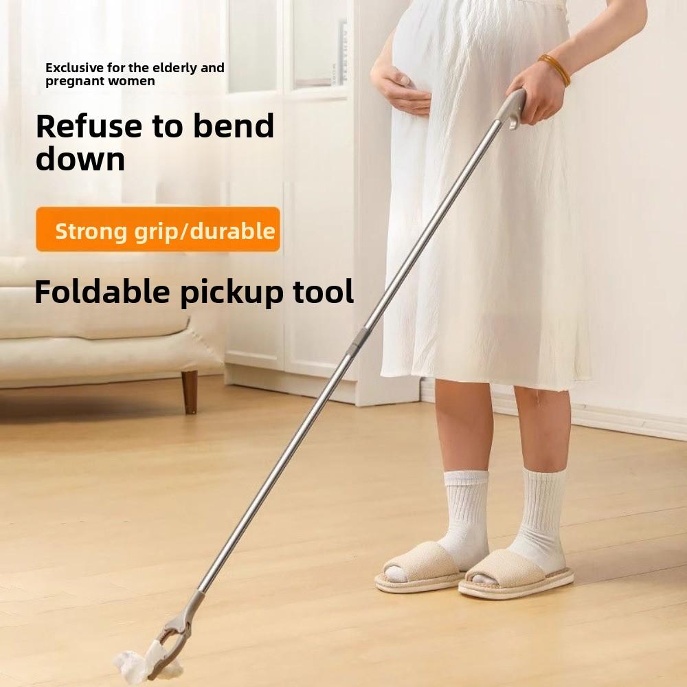 Stainless Steel Foldable Litter Picker Trash Reacher Picker Folding Folding Pickup Device Collapsible with Long Handled