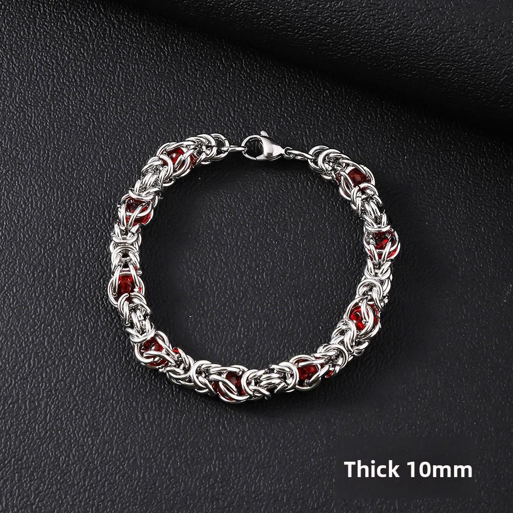 

Браслет мужской из нержавеющей стали простой властный панк с высоким чувством кубинский из титановой стали мужские украшения 21CM