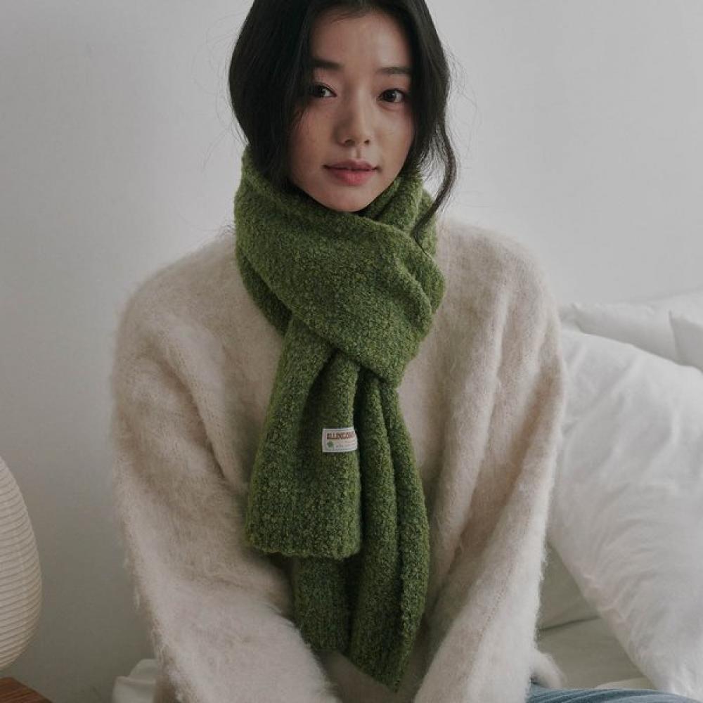 ALLINCOMPLETE Bubble Boucle Knit Scarf  6 Colors 