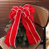Large Size Christmas Tree Bowknot Double Layer Present Ribbon Knot Christmas Wreath Bow  Wedding