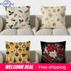 Home Decor Christmas Holly And Pine Throw Pillow Pattern Cushion Cover Suitable For Sofa Bedroom Car Pillow Cover