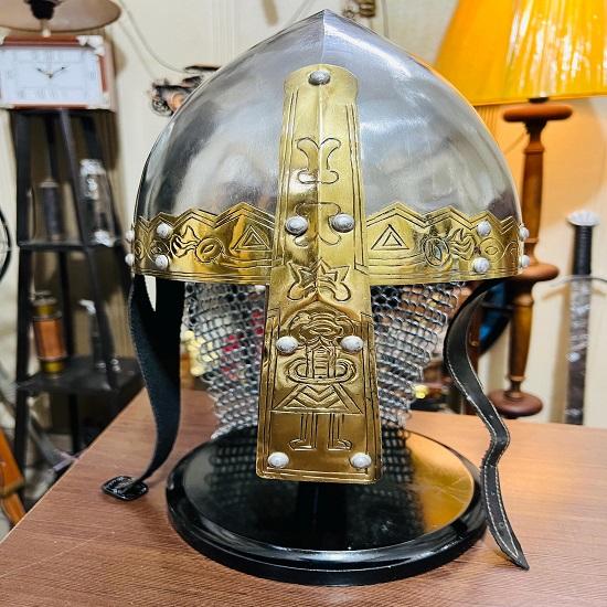 

Norman Nasal Helmet Replica Authentic Medieval Battle Armor Handcrafted Viking Helmet for Historical Knight