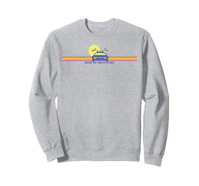 Back To the Future DeLorean Retro Chest Stripe Sweatshirt