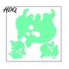 Self Adhesive Fluorescent Wall Art Halloween Glow In The Dark Stickers Luminous Ghost Hand And Bat Waterproof Secret Room Decor Decals Horror Theme