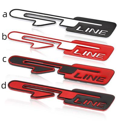 3D Metall Schwarz Chrom Rot Logo GT Line Emblem Auto Abzeichen Fender Aufkleber Für GT Line Stikcer Zubehör