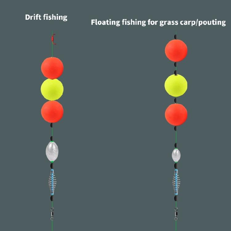 Fishing Float Strikes Indicator Round Shape Bobber Float, Pack of 60pcs Large Colorful Bobbers for Lake, River and Ocean