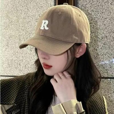 Large Head Circumference Baseball Cap Unisexs and WoUnisexs Dome Hat Soft Top Cap 6065cm Sun Protection Letter R Hat Adult Caps