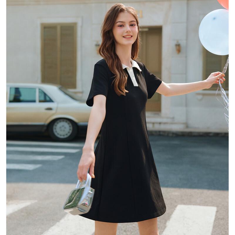 TonLion Women's Polo Neck Short Dress