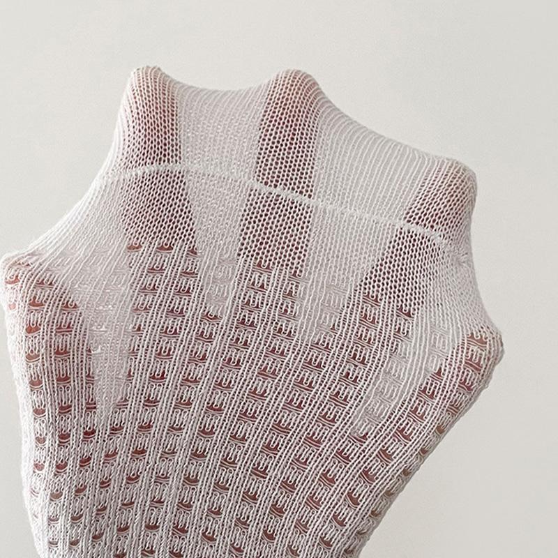 5Pairs Summer Mesh Socks for Girl Flower Stockongs Hollow Breathable Mid Tube Sock Floral Princess Children Cotton Socks 0-8Year