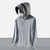 UPF100+ Ice Silk Sun Protection Jacket with Removable Brim - Anti-UV, Cooling, Breathable for Outdoor Use