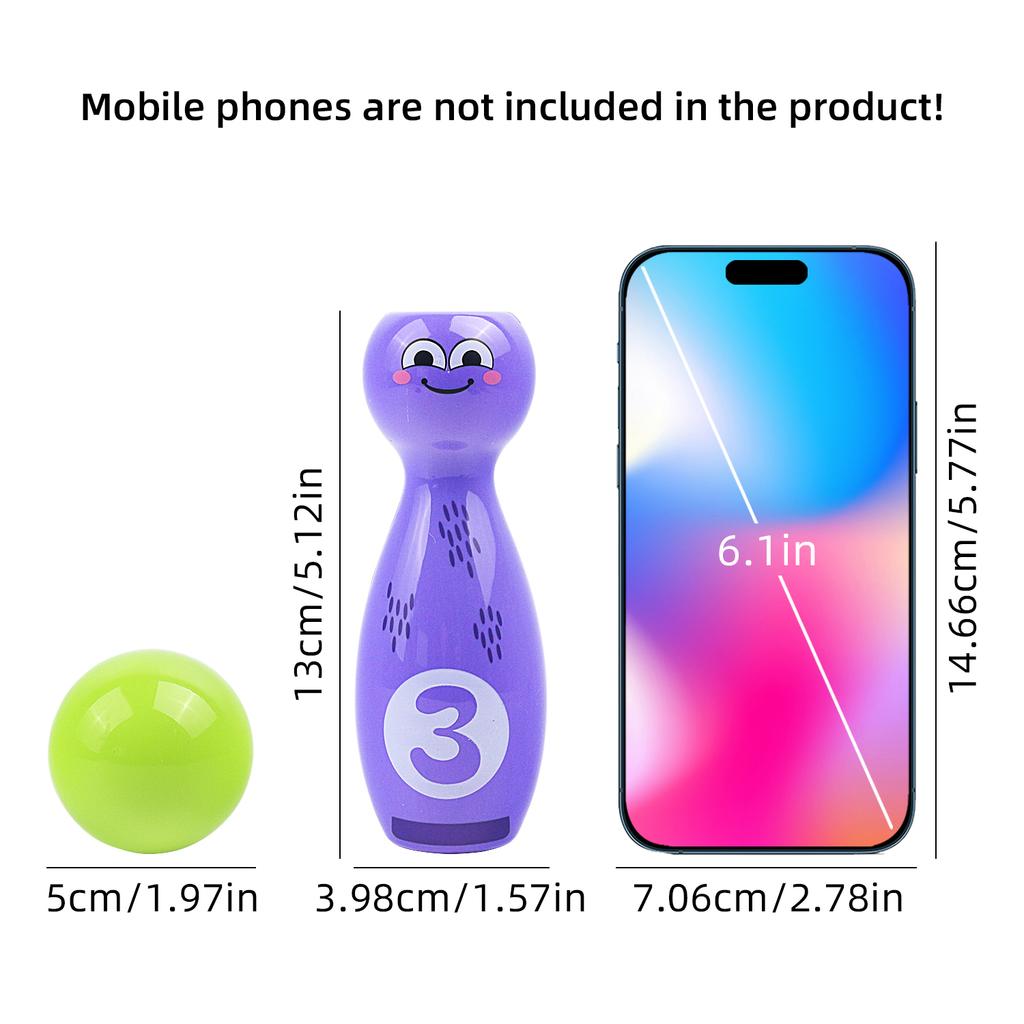 Baby Cartoon Bowling Set Education Toys For Kid Toddlers Number Learning Outdoor Sports Interactions Games Toy For Children Gift