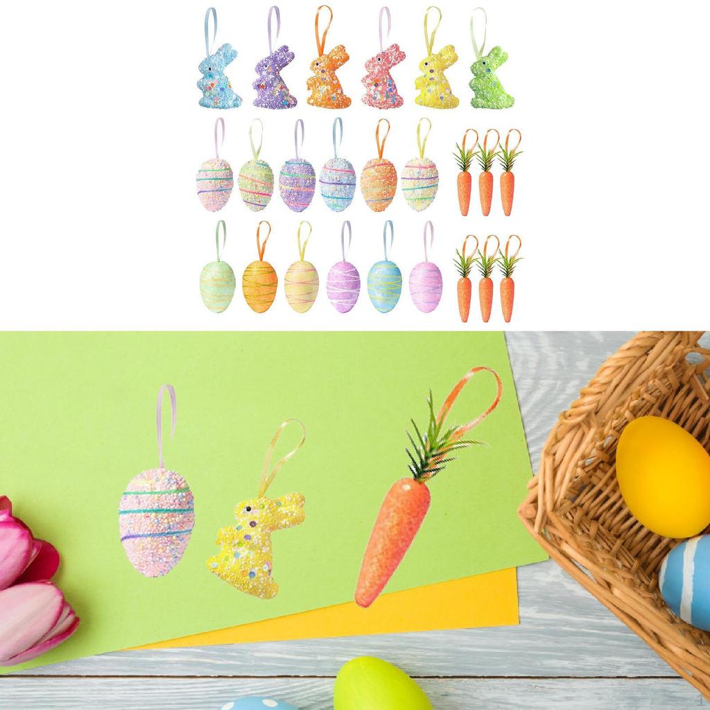 Easter Hanging Decorations DIY Crafts Adorable Pendants Foam Material for Party Supplies