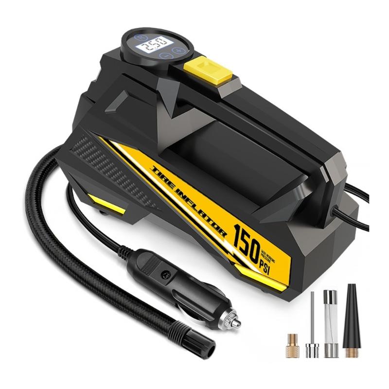 

Easy Carry Car Air Compressor Digital Display LED Light Tire Inflator Fast Inflation Tire Pumps for Motorcycle Bike Ball 1