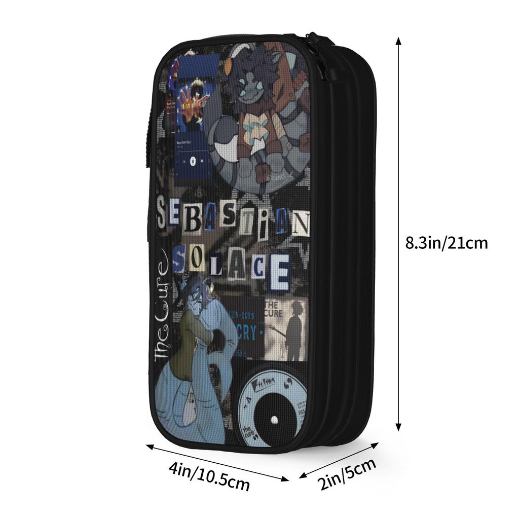 Classic Sebastian Solace Pencil Cases Pencil Pouch Pen Holder for Girls Boys Big Capacity Bags Students School Zipper Stationery