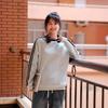 Women's Retro Three-Stripe Raglan Sleeve Hoodie: Autumn/Winter Casual Loose Fit