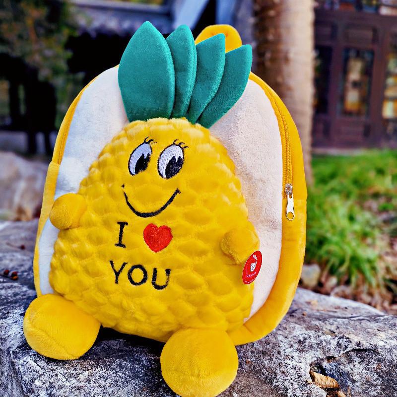 Backpack Pineapple Turtle Schoolbag Children Cartoon Stuffed Plush Toys