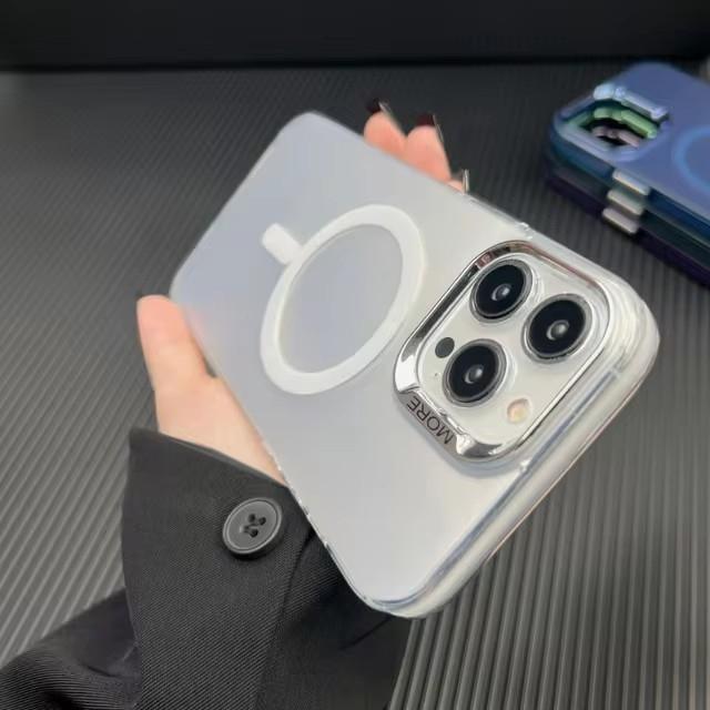 Ultra Thin Transparent Hard PC Magnetic Phone Case For iPhone 15 14 13 12 11 Pro Max 15 Plus For Magsafe Wireless Charge Cover