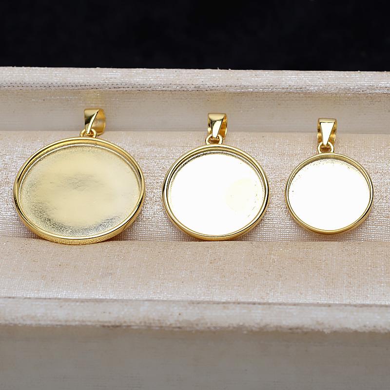 Runde, flache Unterseite für Anhänger mit Fötushaar aus S925er Silber, 20 Stück, 13 mm und 16 mm, DIY 4478.