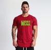 Muscleguys Мужской облегающий летний новый топ с принтом для тренировок на открытом воздухе и бега