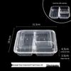 Disposable 3-Compartment Meal Prep Containers