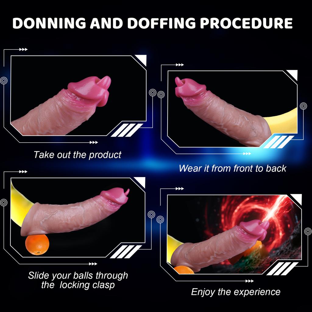 Reusable Enlarger Soft Realistic Penis Sleeve Big Growth Real Silicone Dick Delayed Ejection Extend Cock Condom Sex Toys For Man
