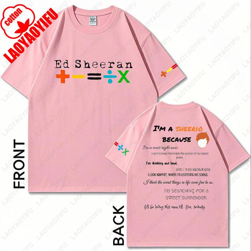 

2025 Ed Sheeran Equation Cotton T-Shirt Unisex Retro Streetwear Breathable Tees Music Festival Trendy Graphic Men Women Tops 4XL