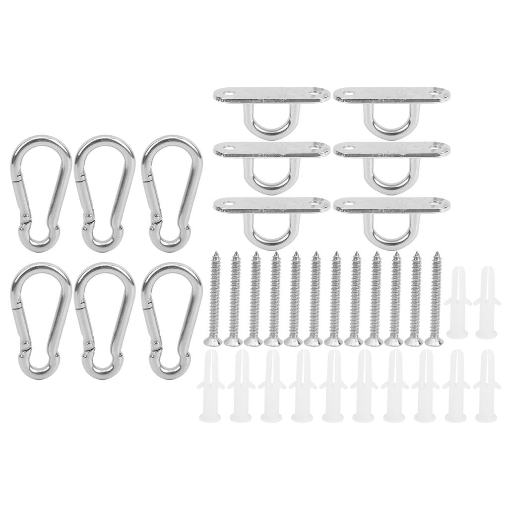 Stainless Steel  Plate Fixed Hook Buckle for Yoga Hanging Swing Hanger Hammock Accessory